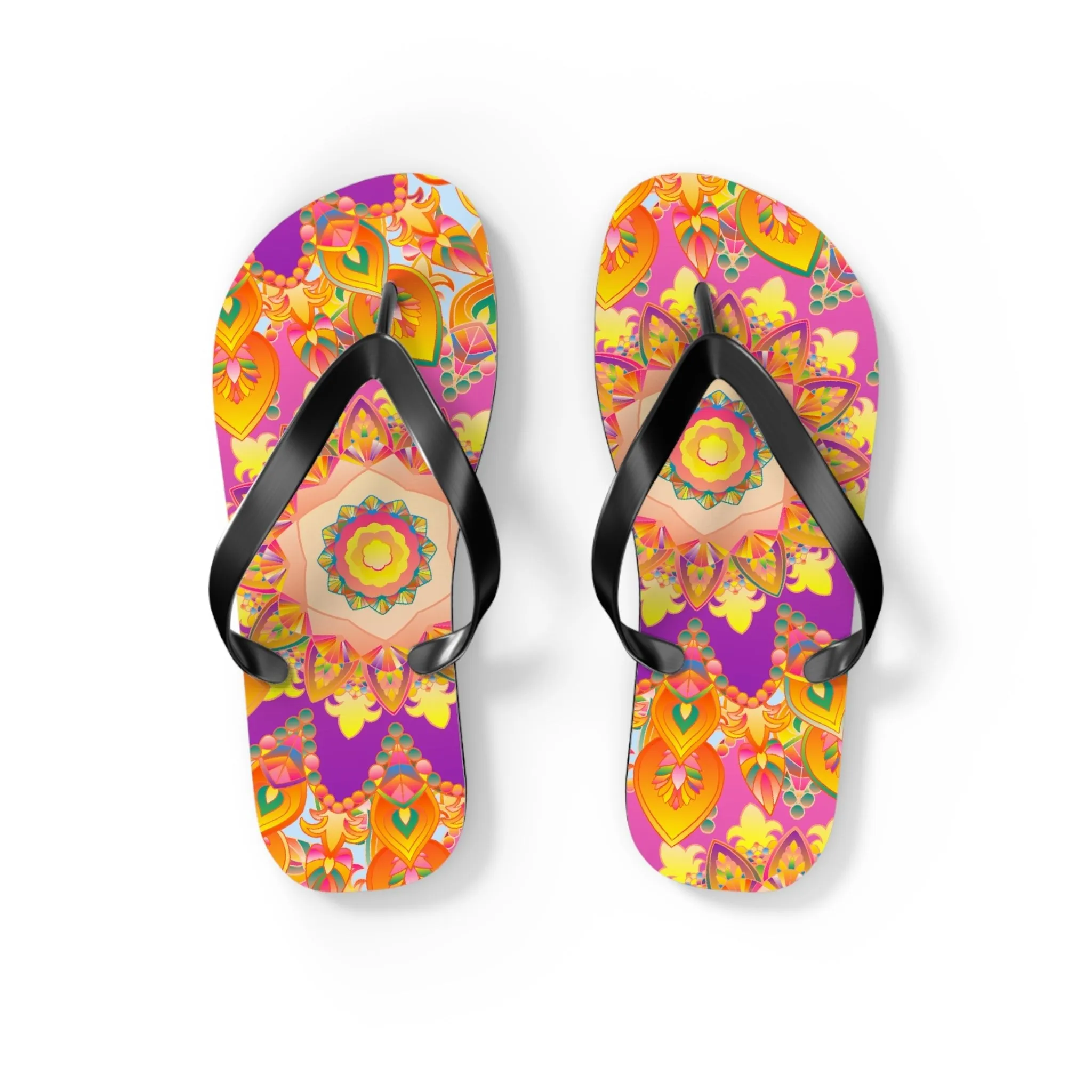 Colorful Bohemian Mandala Flip Flops