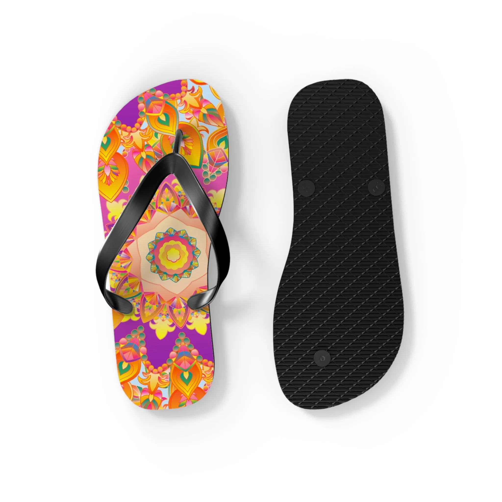 Colorful Bohemian Mandala Flip Flops