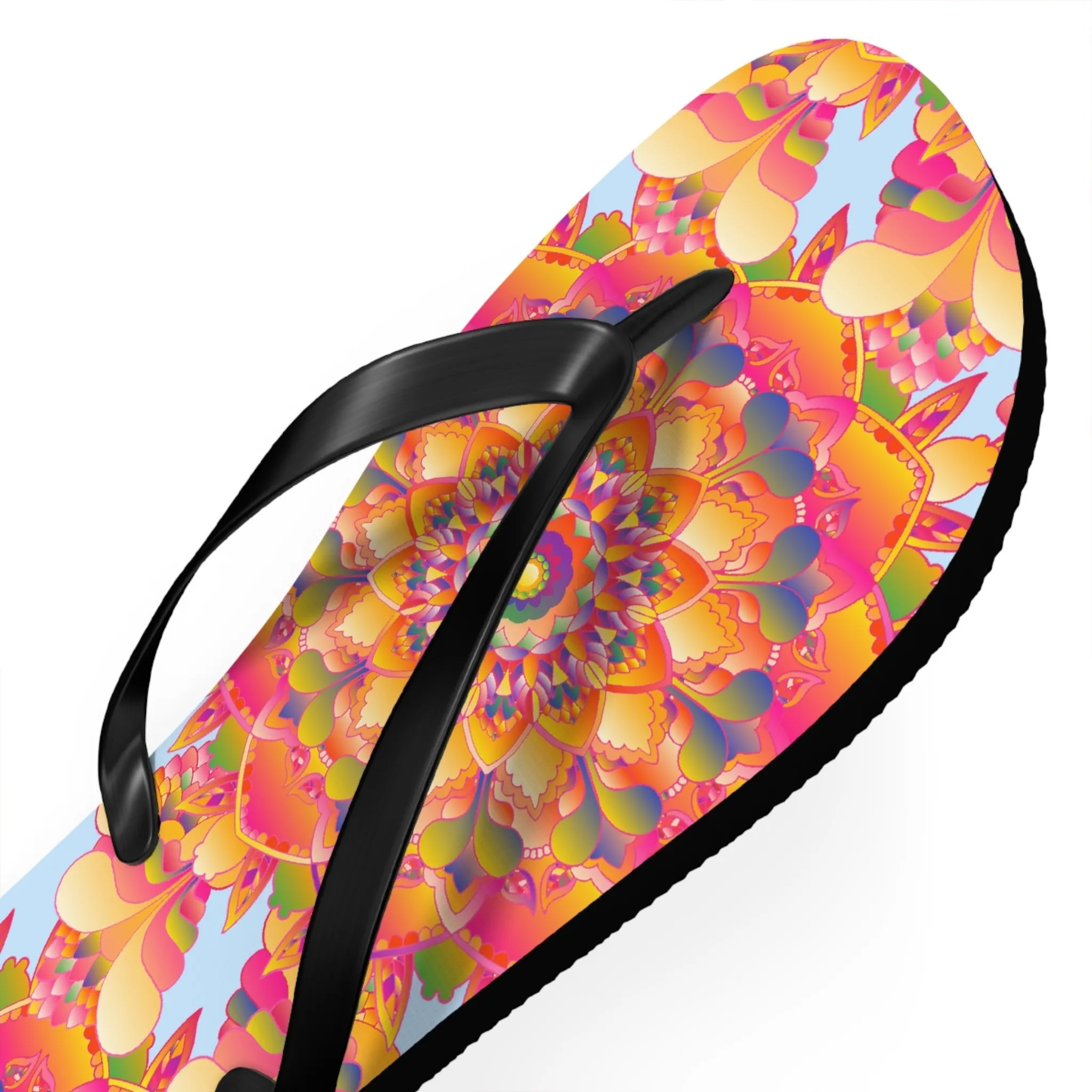 Colorful Boho Mandala Flip Flops