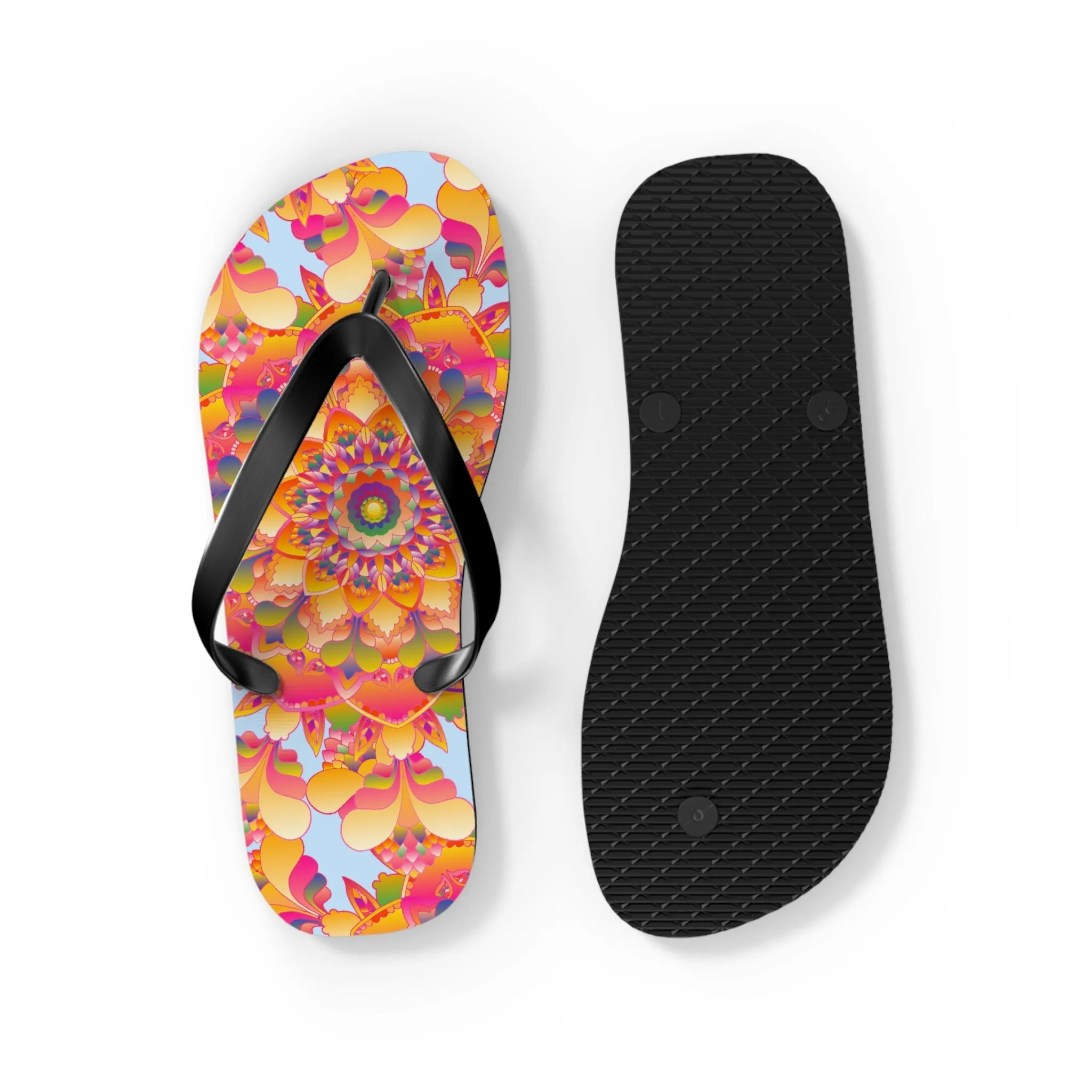 Colorful Boho Mandala Flip Flops