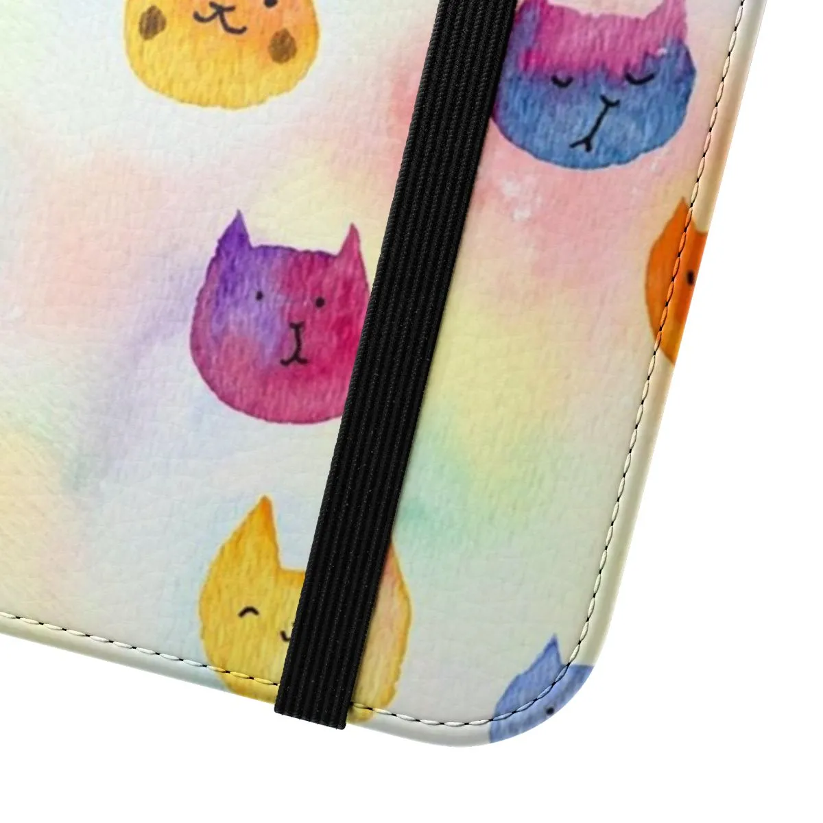 Colorful Cat Confetti Flip Cover Phone Case