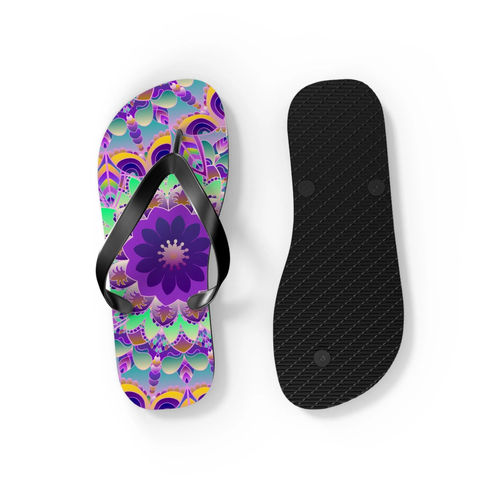 Colorful Mandala Flip Flops for Summer
