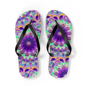 Colorful Mandala Flip Flops for Summer