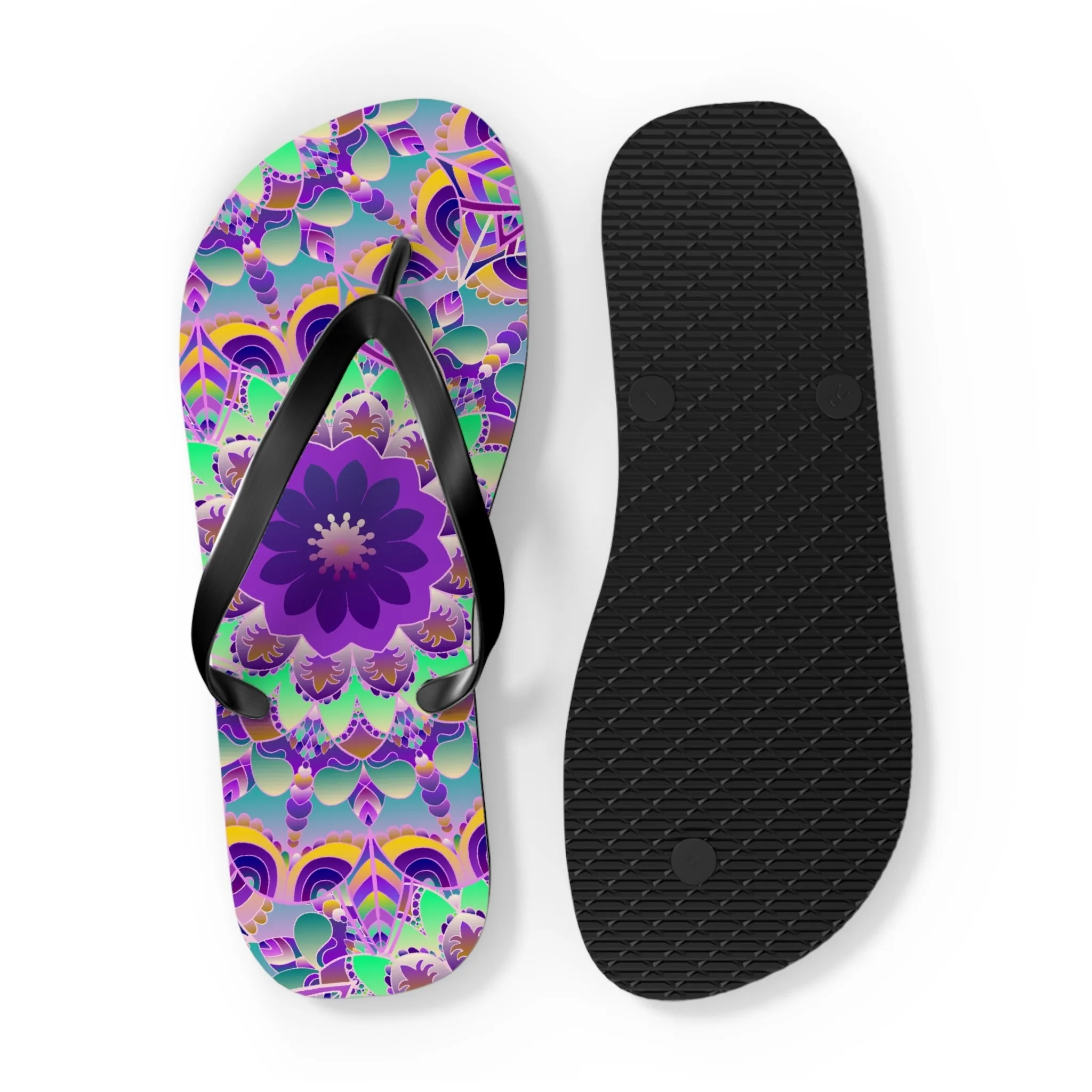 Colorful Mandala Flip Flops for Summer