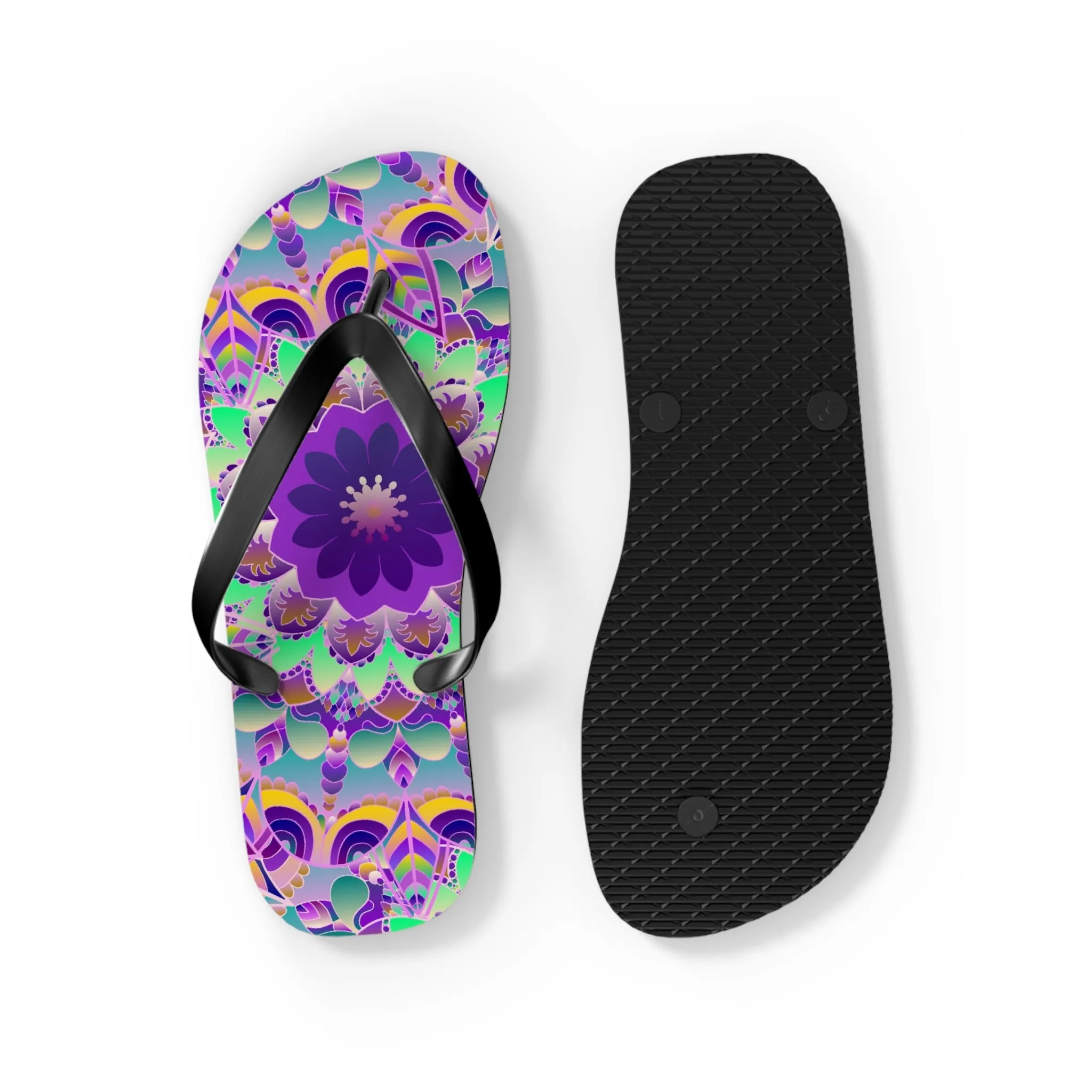 Colorful Mandala Flip Flops for Summer