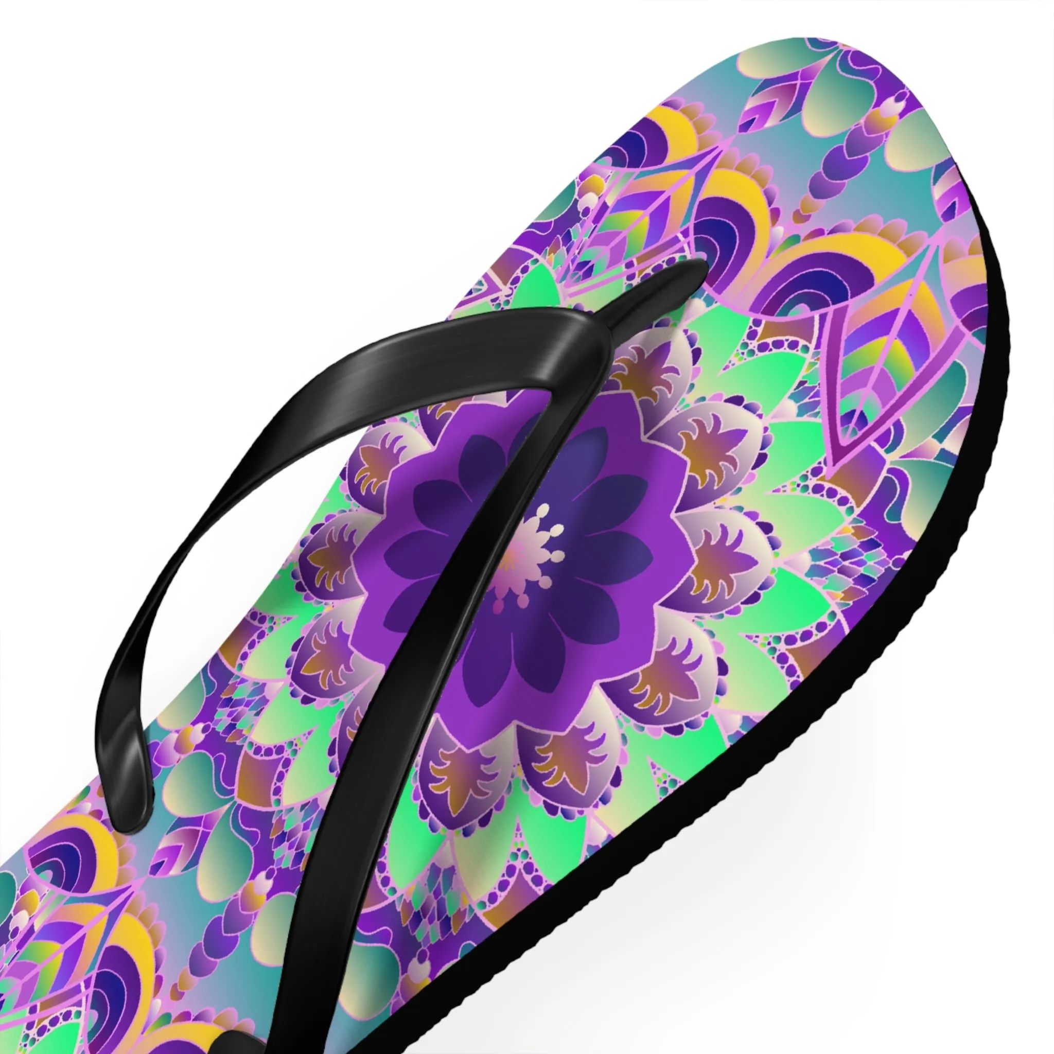 Colorful Mandala Flip Flops for Summer