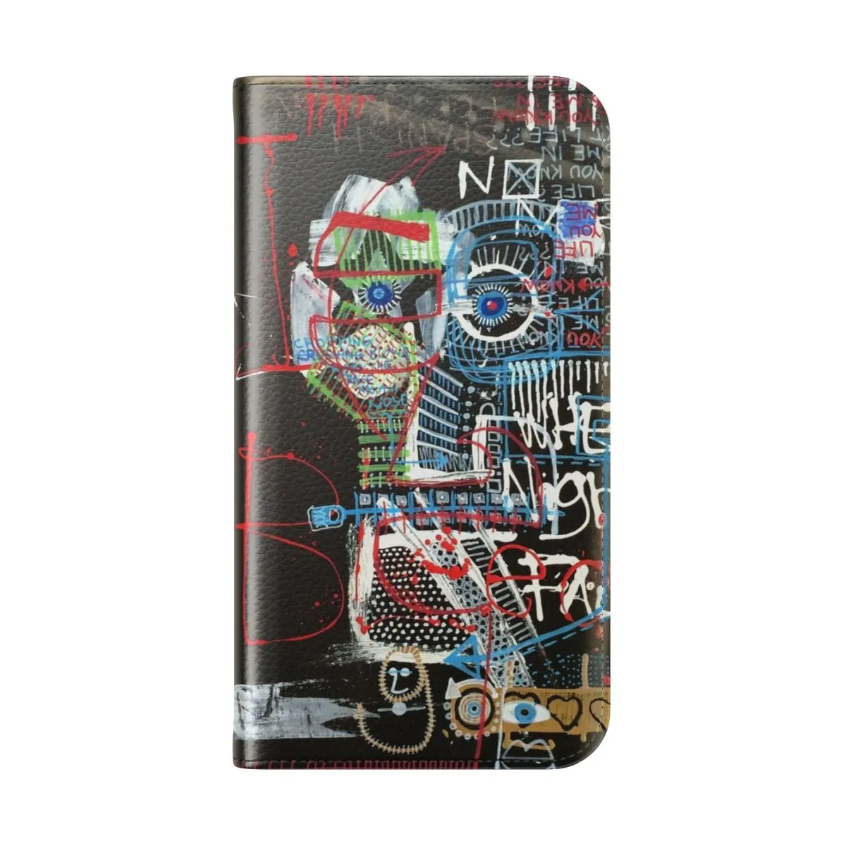 Contemplative Flip Cover Phone Case with Artistic Flair