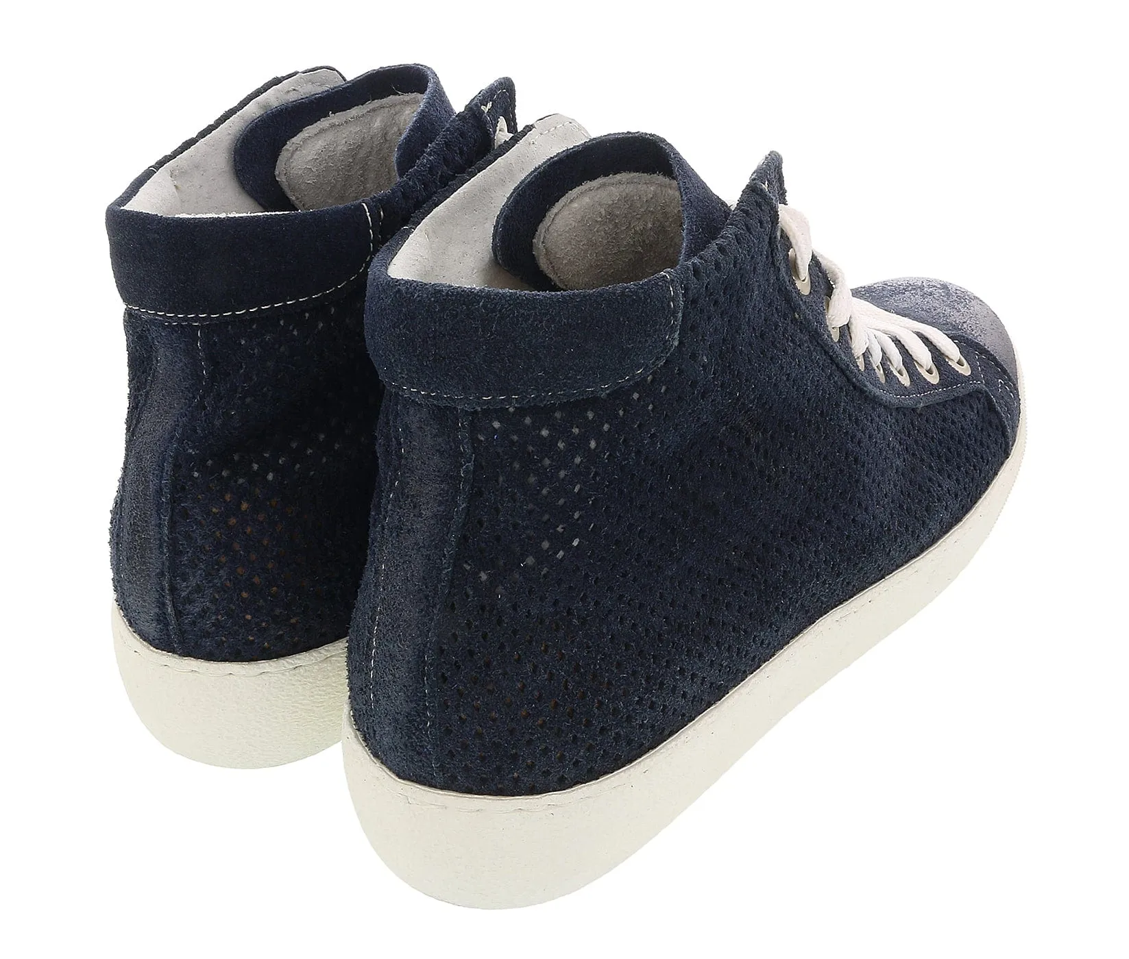 Daniela Fargion  Suede Suede Mid Top Leather Fashion Sneakers-