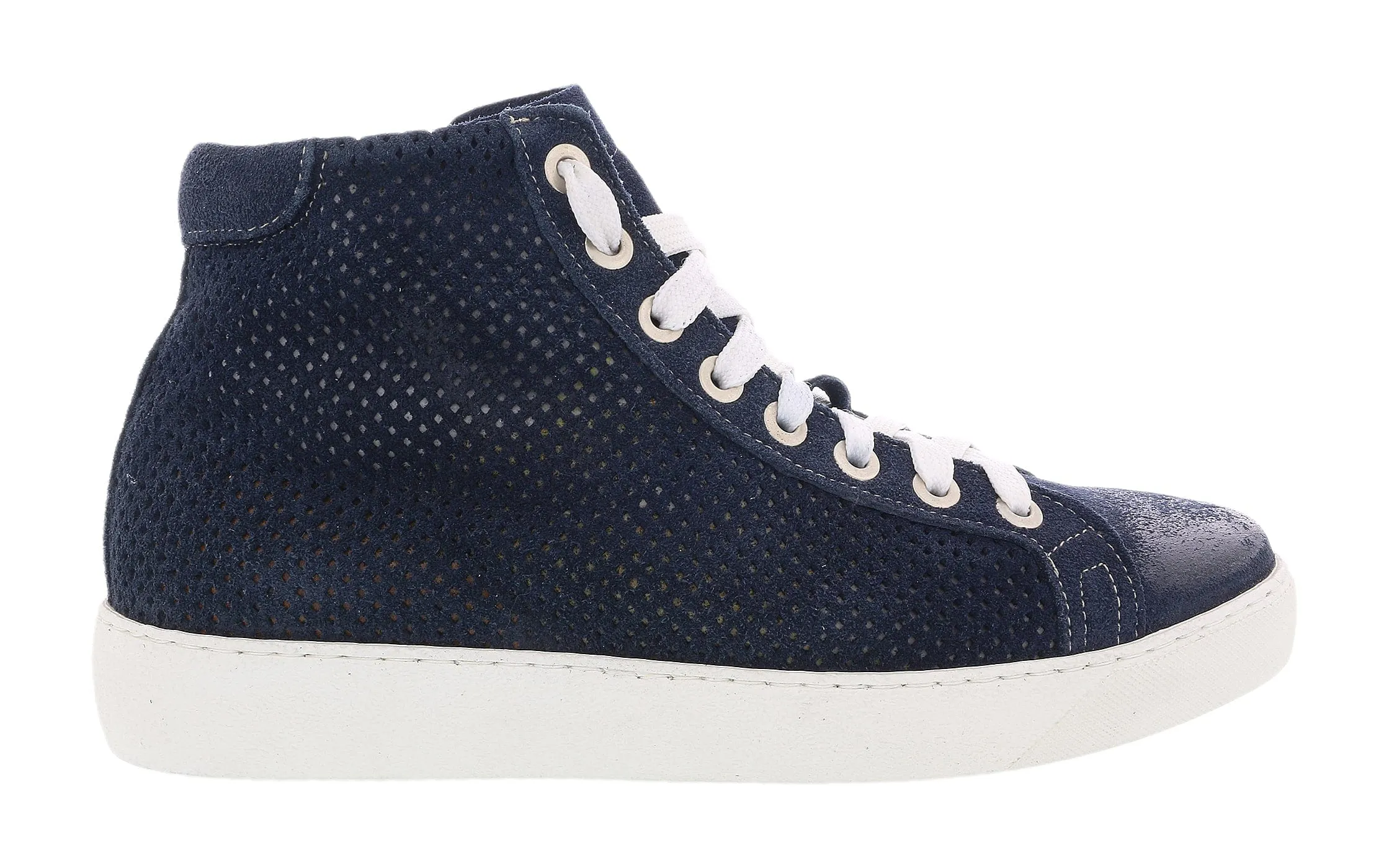 Daniela Fargion  Suede Suede Mid Top Leather Fashion Sneakers-