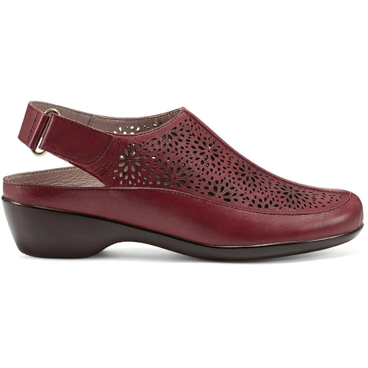 Easy Spirit Womens Dawn Leather Laser Cut Sandals Shoes