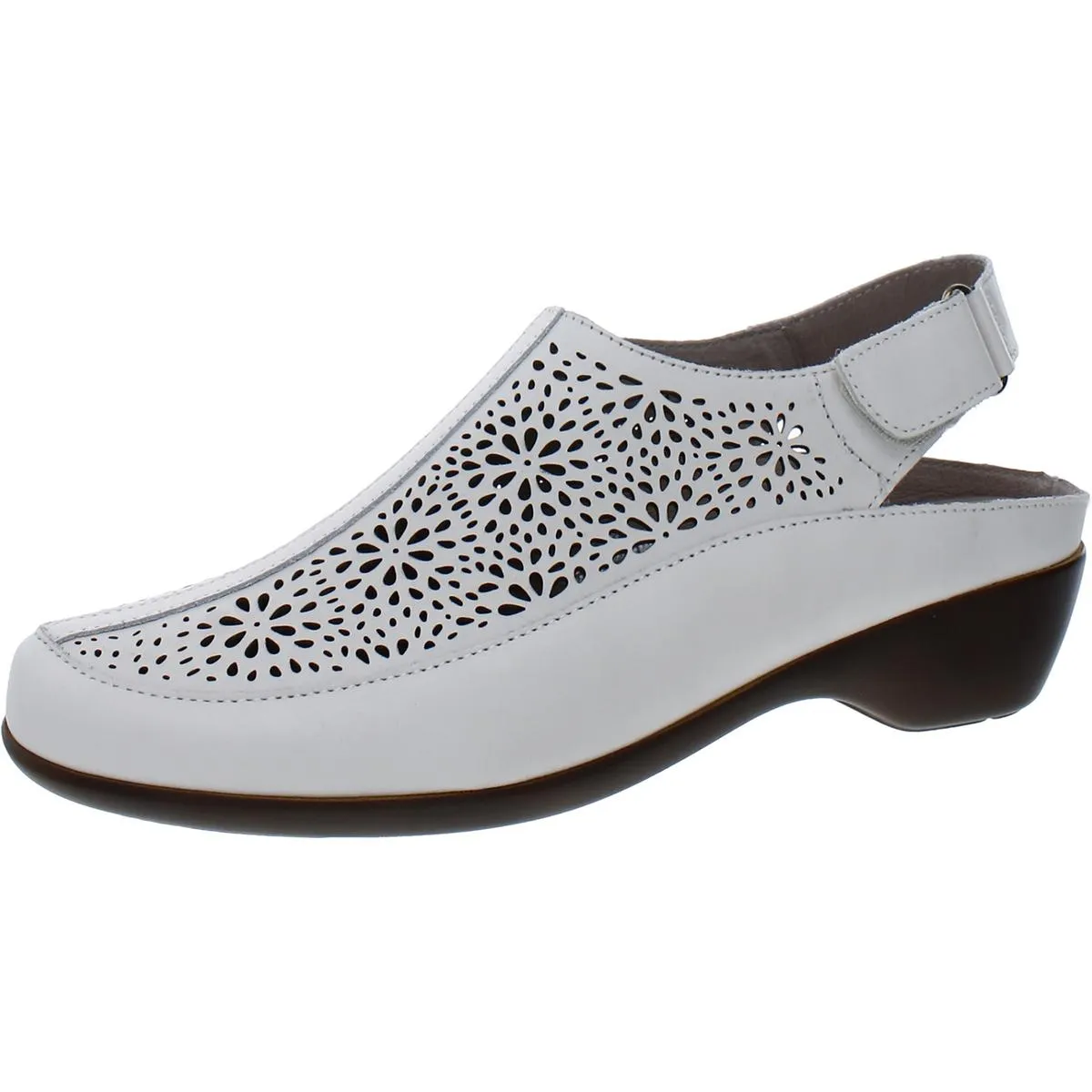 Easy Spirit Womens Dawn Leather Laser Cut Sandals Shoes