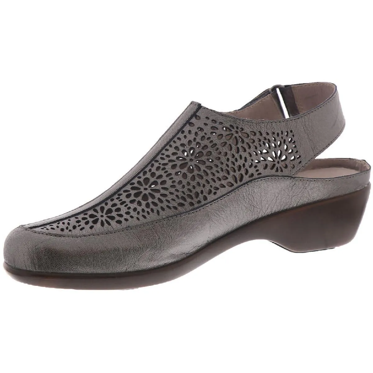 Easy Spirit Womens Dawn Leather Laser Cut Sandals Shoes