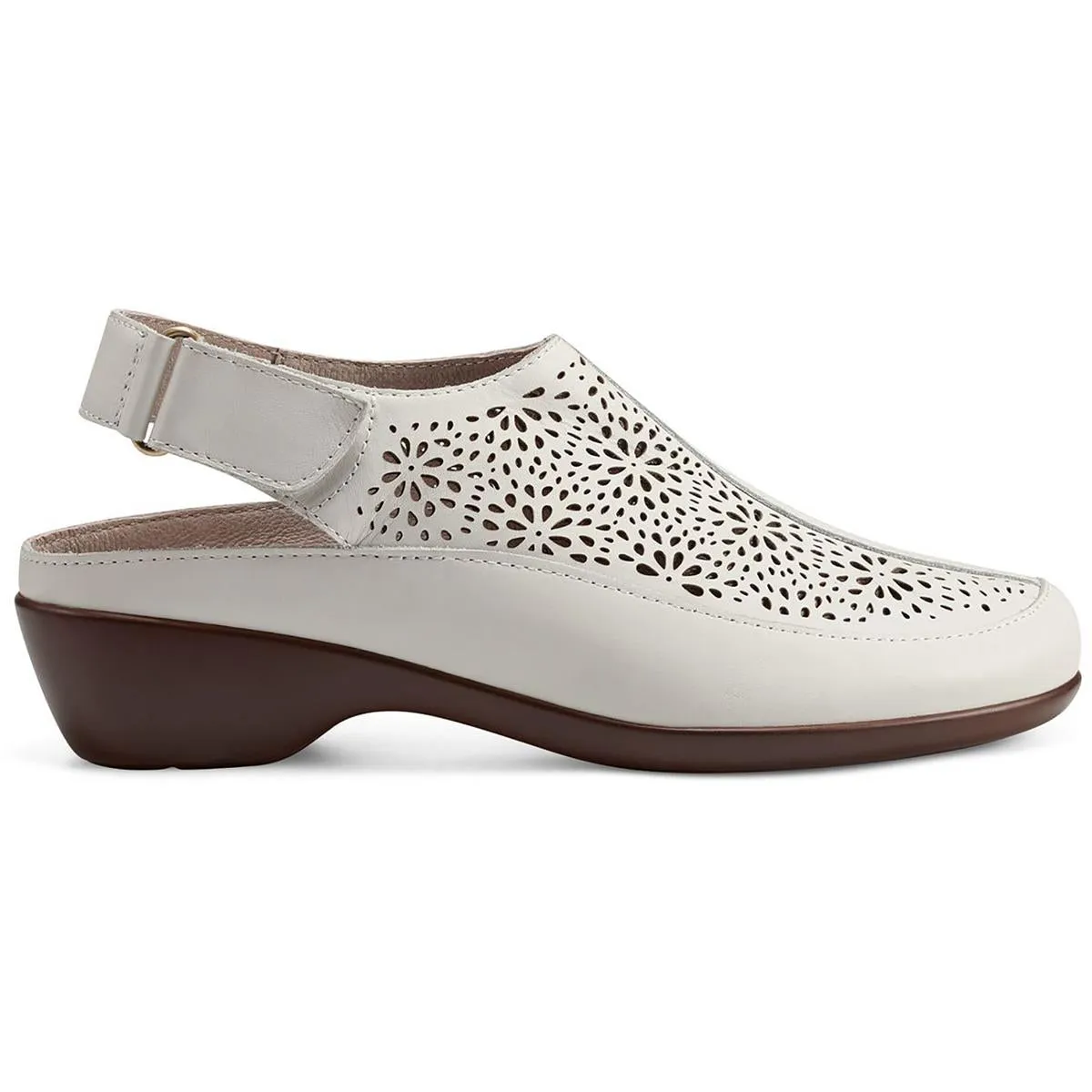 Easy Spirit Womens Dawn Leather Laser Cut Sandals Shoes