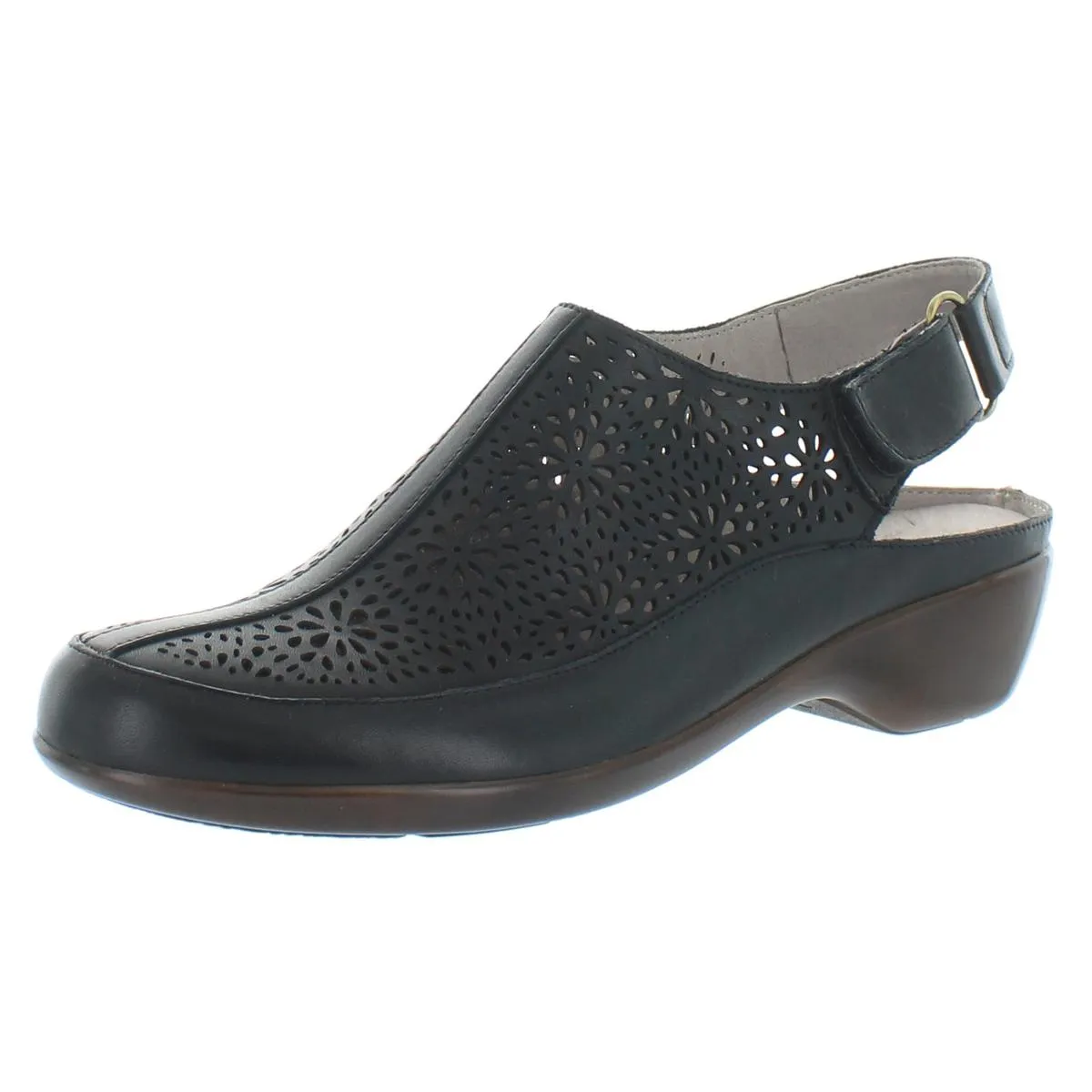 Easy Spirit Womens Dawn Leather Laser Cut Sandals Shoes