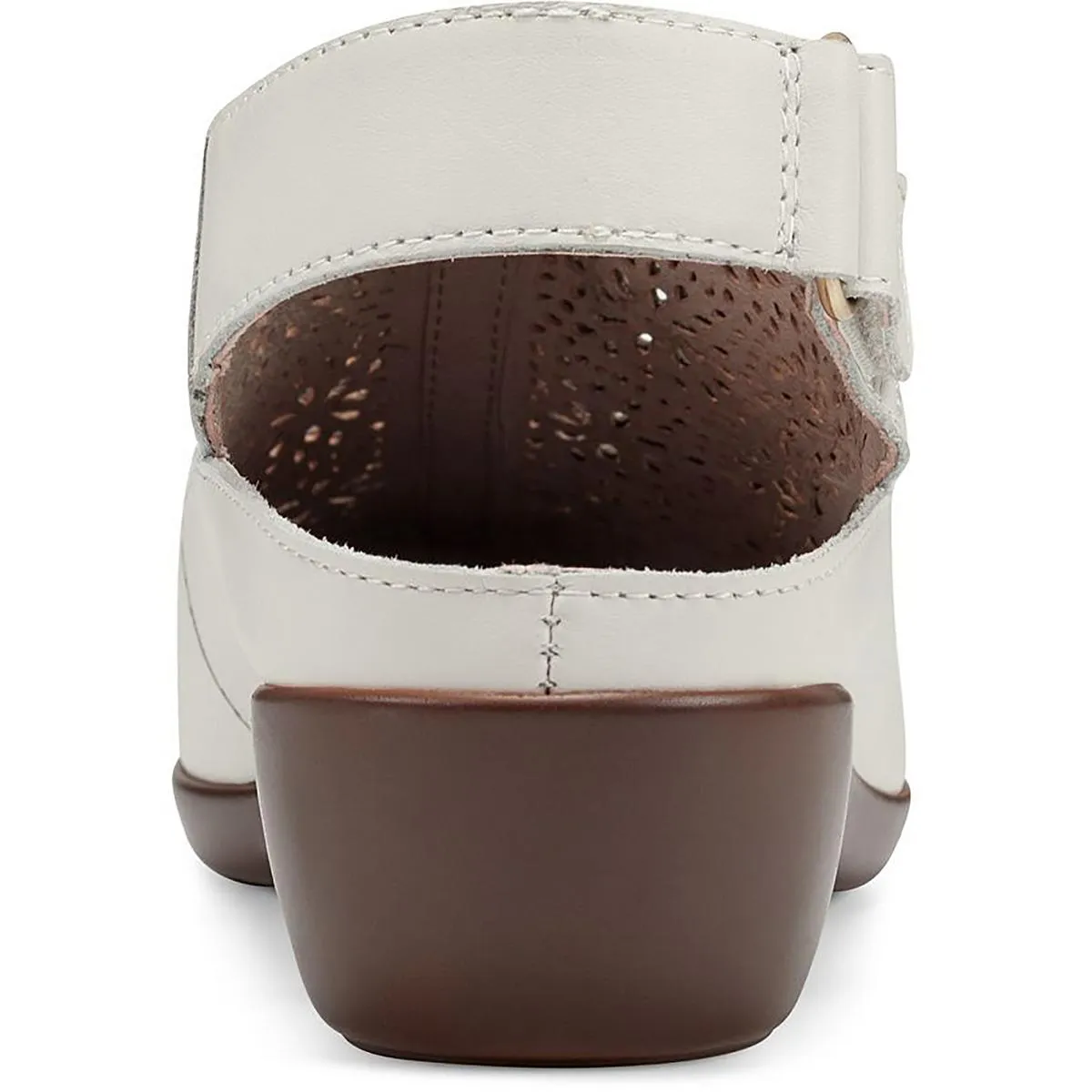 Easy Spirit Womens Dawn Leather Laser Cut Sandals Shoes