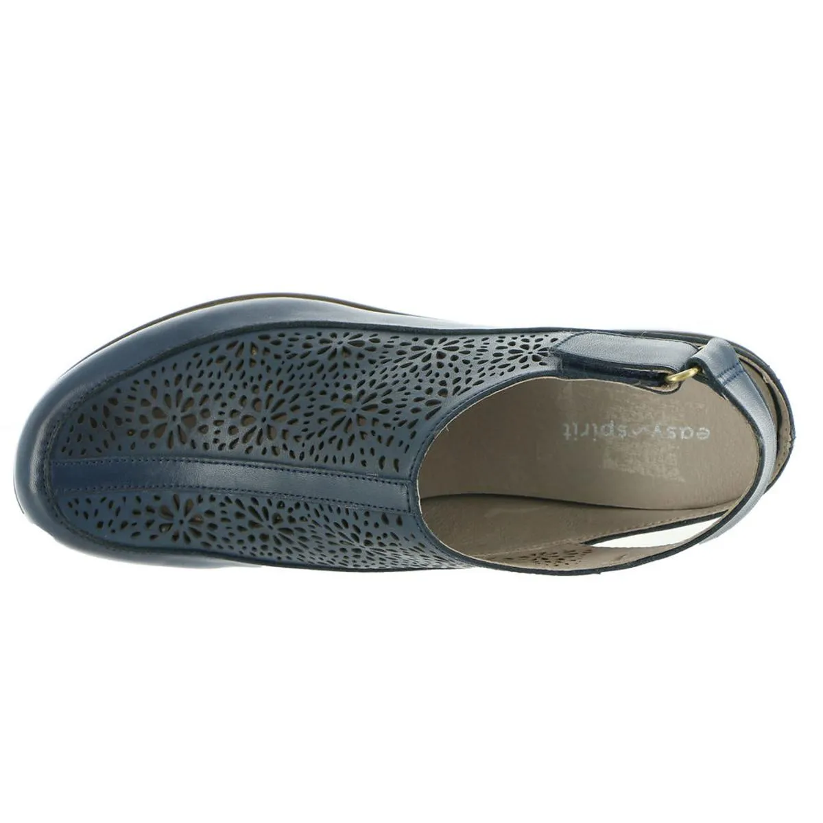 Easy Spirit Womens Dawn Leather Laser Cut Sandals Shoes