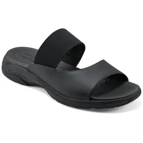 Easy Spirit Womens Taisy 3 Faux Leather Flat Slide Sandals