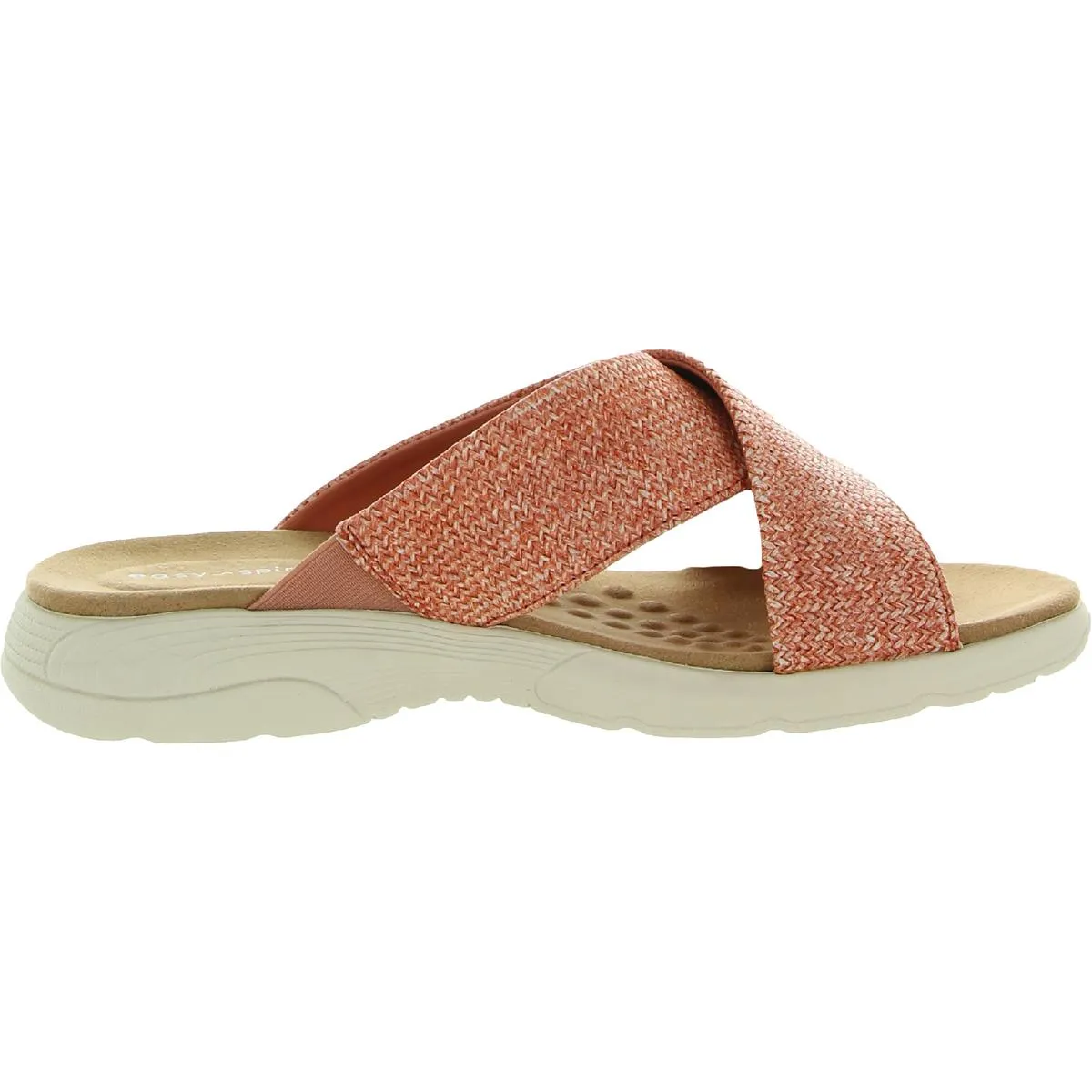 Easy Spirit Womens Taite 2 Woven Slip On Slide Sandals