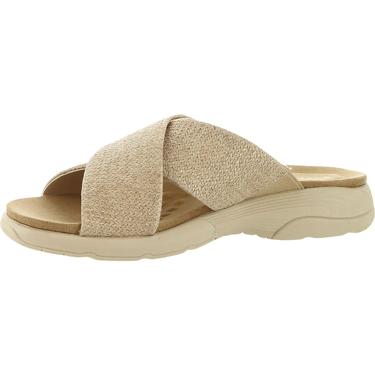 Easy Spirit Womens Taite 2 Woven Slip On Slide Sandals