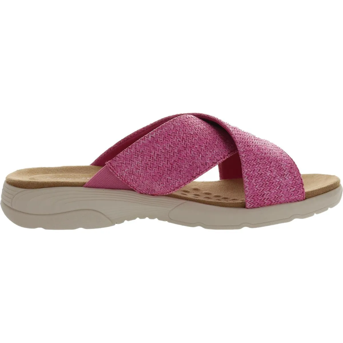 Easy Spirit Womens Taite 2 Woven Slip On Slide Sandals