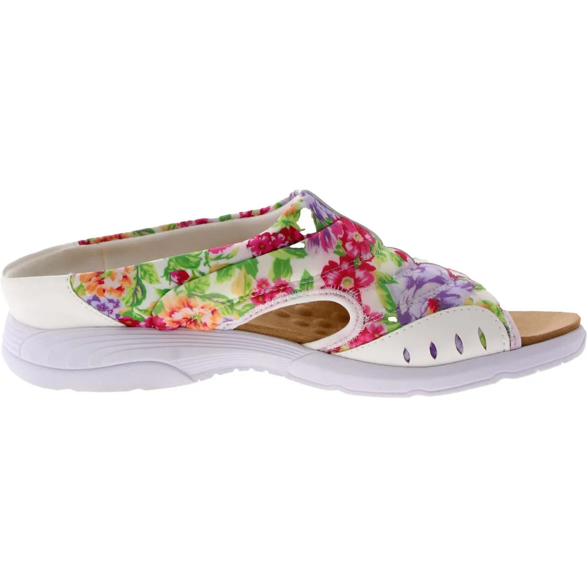 Easy Spirit Womens Traciee 2 Comfort Insole Textured Slide Sandals