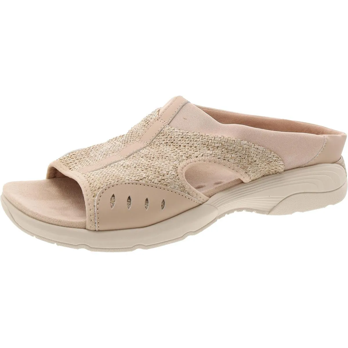 Easy Spirit Womens Traciee 2 Comfort Insole Textured Slide Sandals
