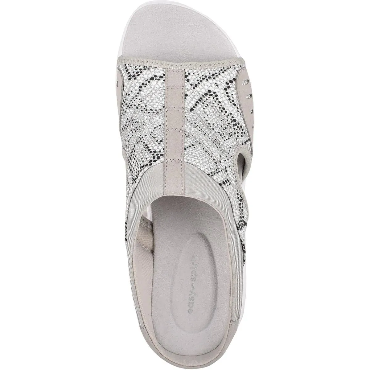 Easy Spirit Womens Traciee 2 Comfort Insole Textured Slide Sandals