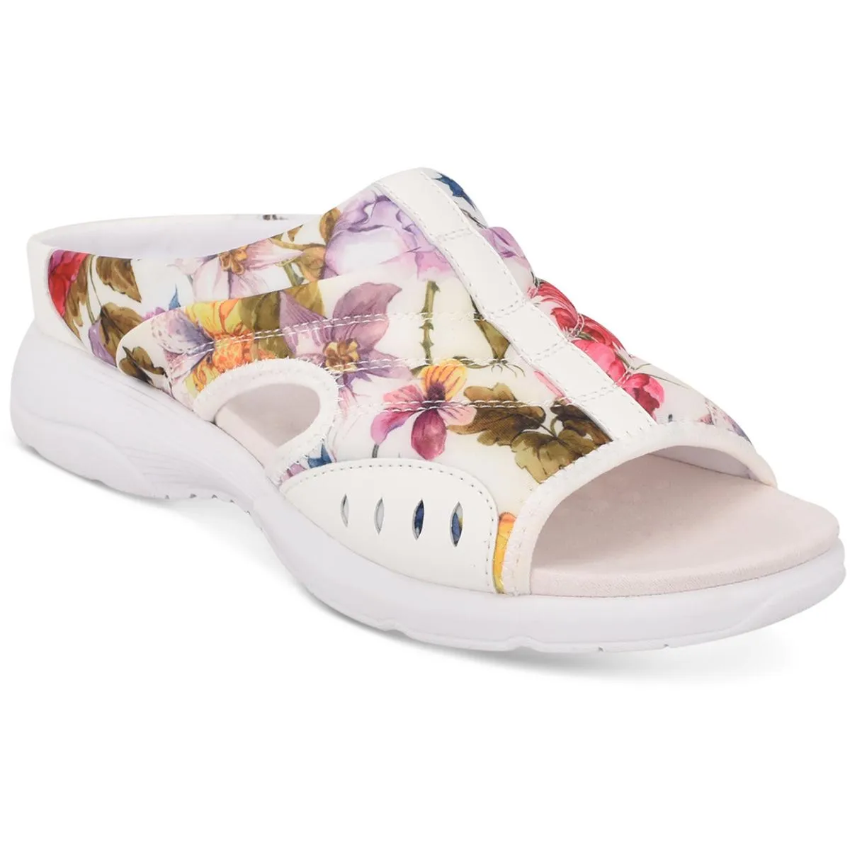 Easy Spirit Womens Traciee 2 Comfort Insole Textured Slide Sandals
