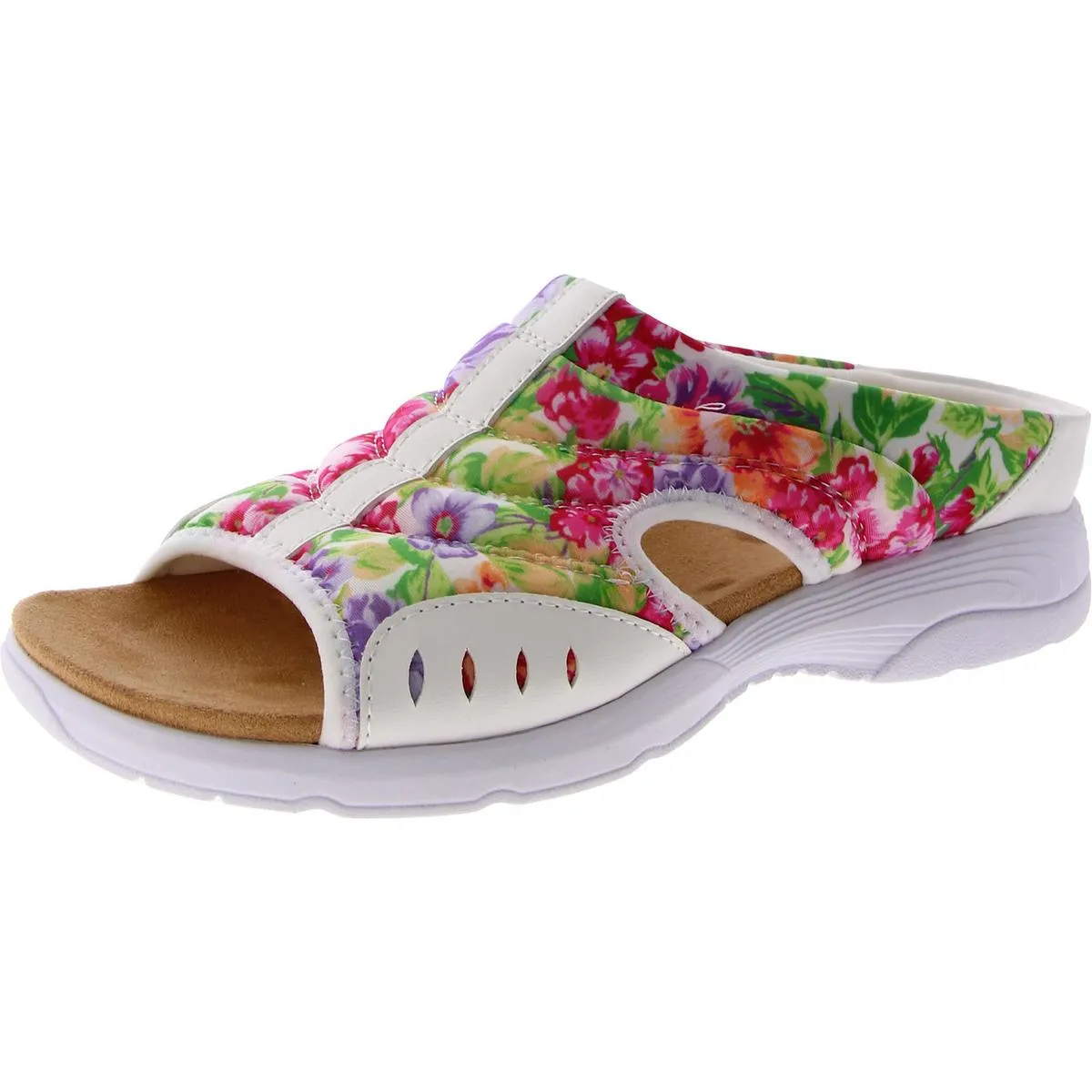 Easy Spirit Womens Traciee 2 Comfort Insole Textured Slide Sandals