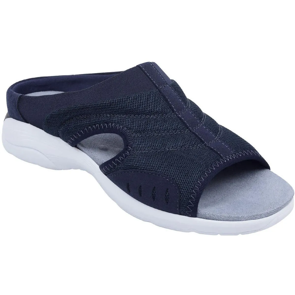 Easy Spirit Womens Traciee 2 Comfort Insole Textured Slide Sandals