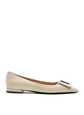 Fleur Square Buckle Flat