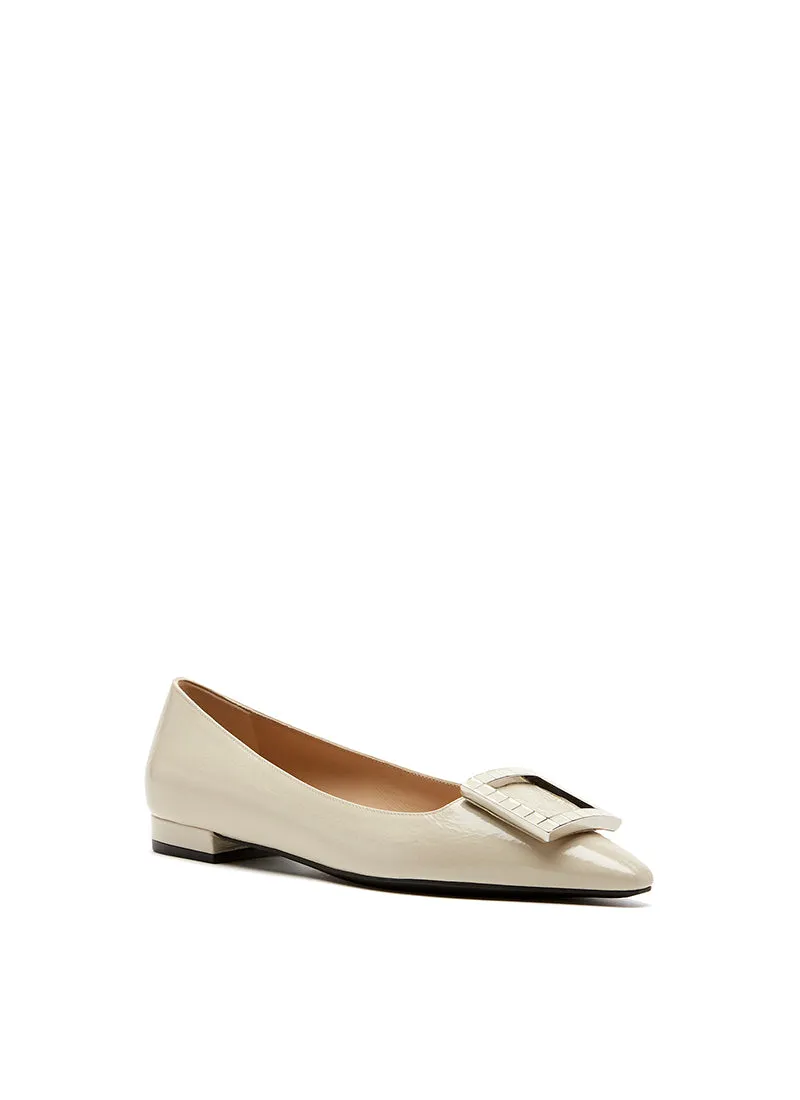 Fleur Square Buckle Flat