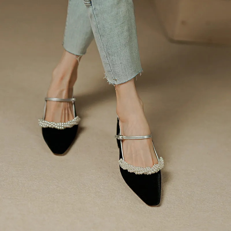 French Vintage Square Toe Mary Jane Fashionable Versatile Sandals