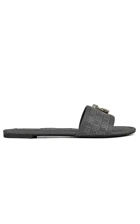 Grey Monogram Flats