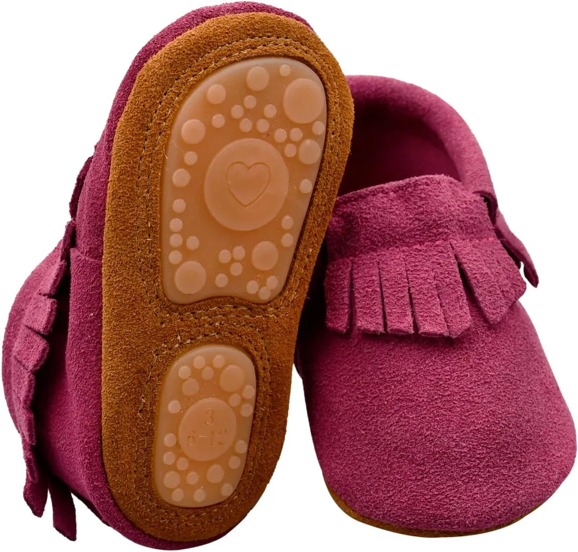 iEvolve Baby Leather Shoes Baby First Walking Shoes Baby Tassel Shoes Soft Sole Crib Shoes Baby Moccasins