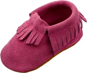 iEvolve Baby Leather Shoes Baby First Walking Shoes Baby Tassel Shoes Soft Sole Crib Shoes Baby Moccasins