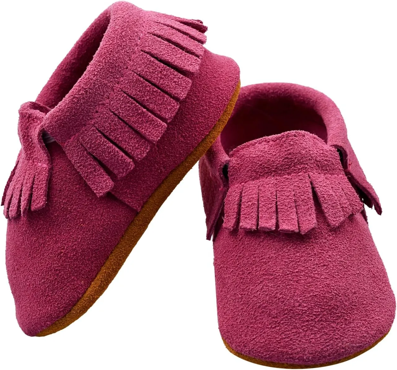 iEvolve Baby Leather Shoes Baby First Walking Shoes Baby Tassel Shoes Soft Sole Crib Shoes Baby Moccasins