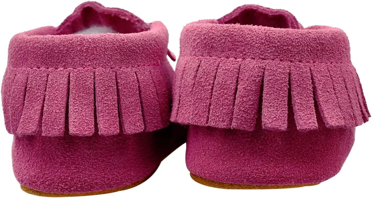 iEvolve Baby Leather Shoes Baby First Walking Shoes Baby Tassel Shoes Soft Sole Crib Shoes Baby Moccasins