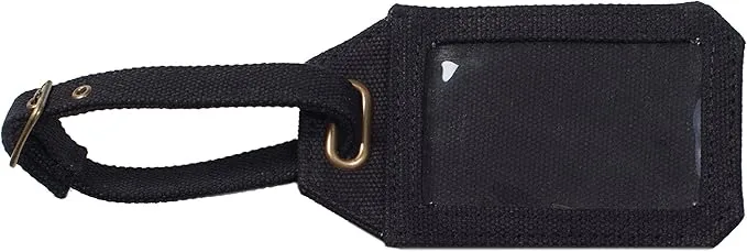 IZOLA | Nomad Canvas Luggage Tag Black Canvas