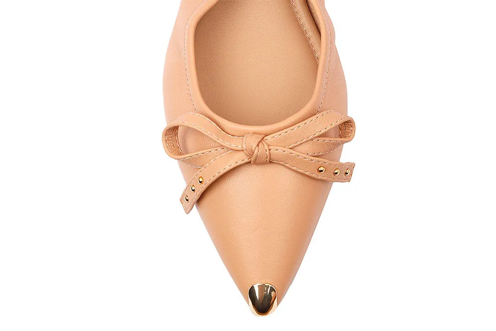 Knotted Gold Tipped Foldables Flats