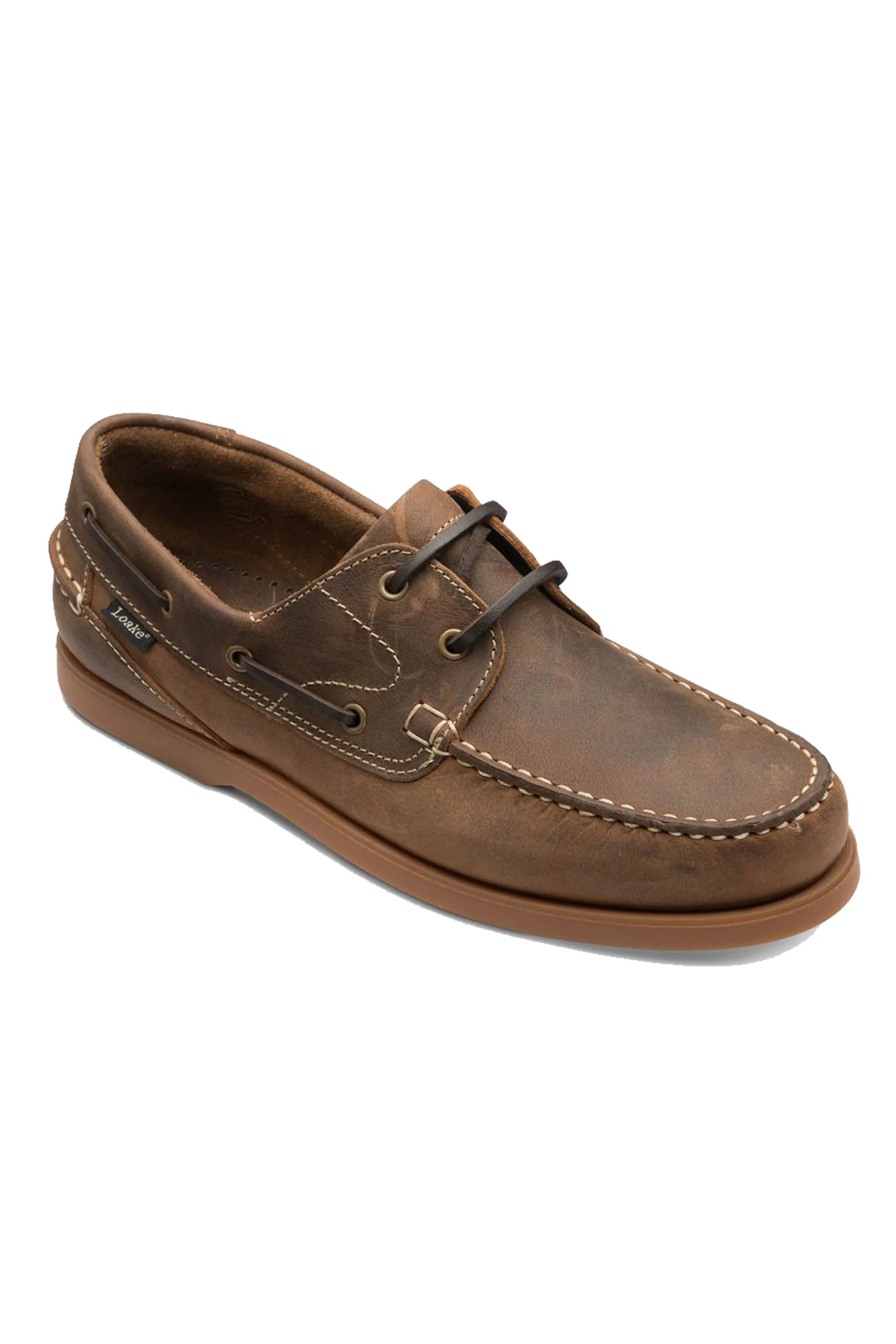 Loake Lymington Boat Shoe Brown Oiled Nubuck