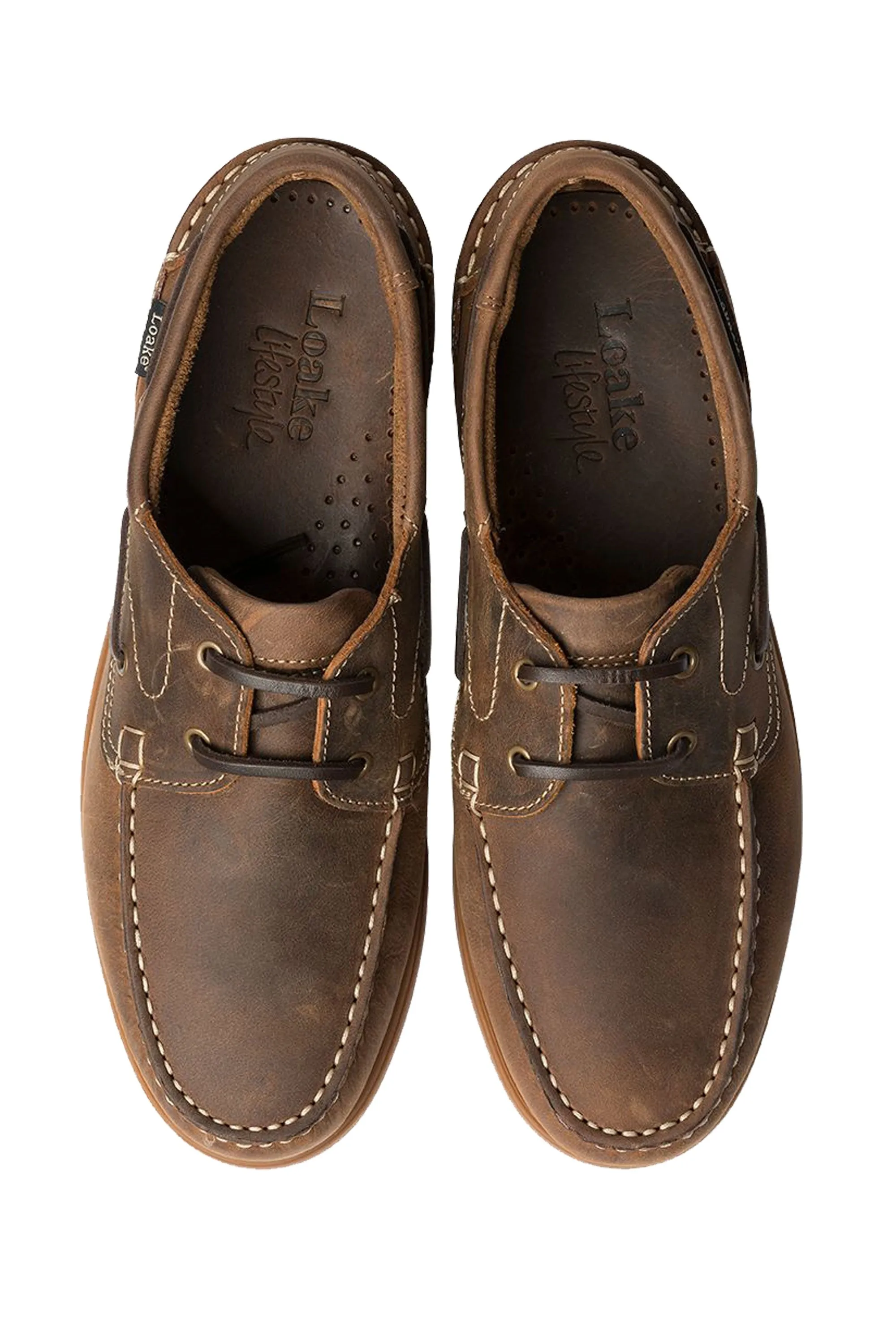 Loake Lymington Boat Shoe Brown Oiled Nubuck
