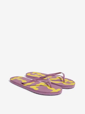 LUNA BLU Lilac Abstract Printed Flip-Flop
