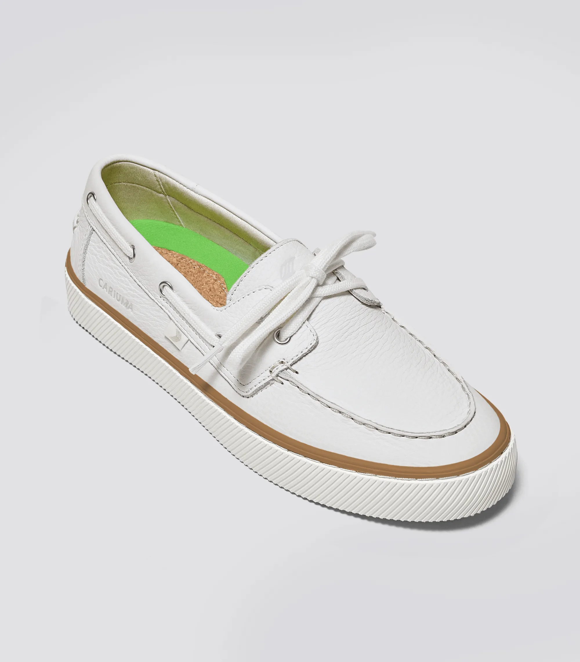 Mare Boat Shoe White Premium Leather Men