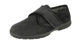 Men'S Slippers / House Shoes (Hallam)2V Wide Fit By Db Shoes in Black