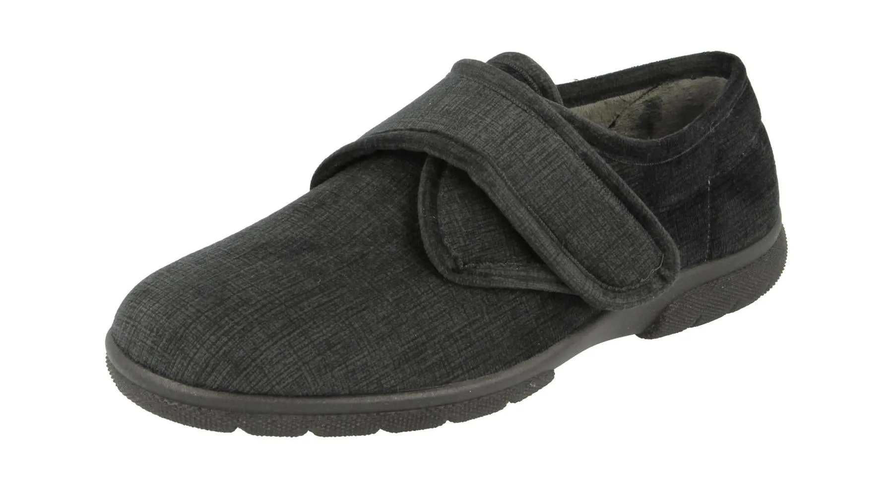 Men'S Slippers / House Shoes (Hallam)2V Wide Fit By Db Shoes in Black