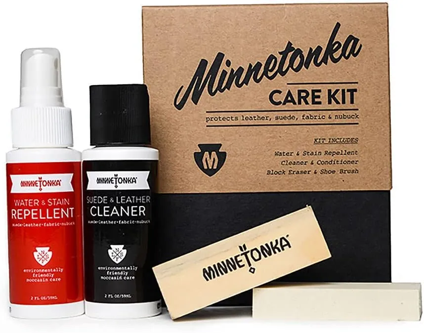 Minnetonka Care Kit  Complete Shoe Cleaning & Protection Set for Suede and Leather