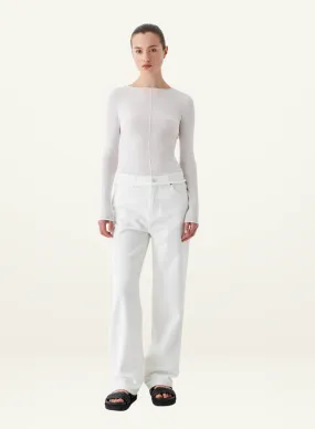 Morrison Aston Knit Pullover in WHITE