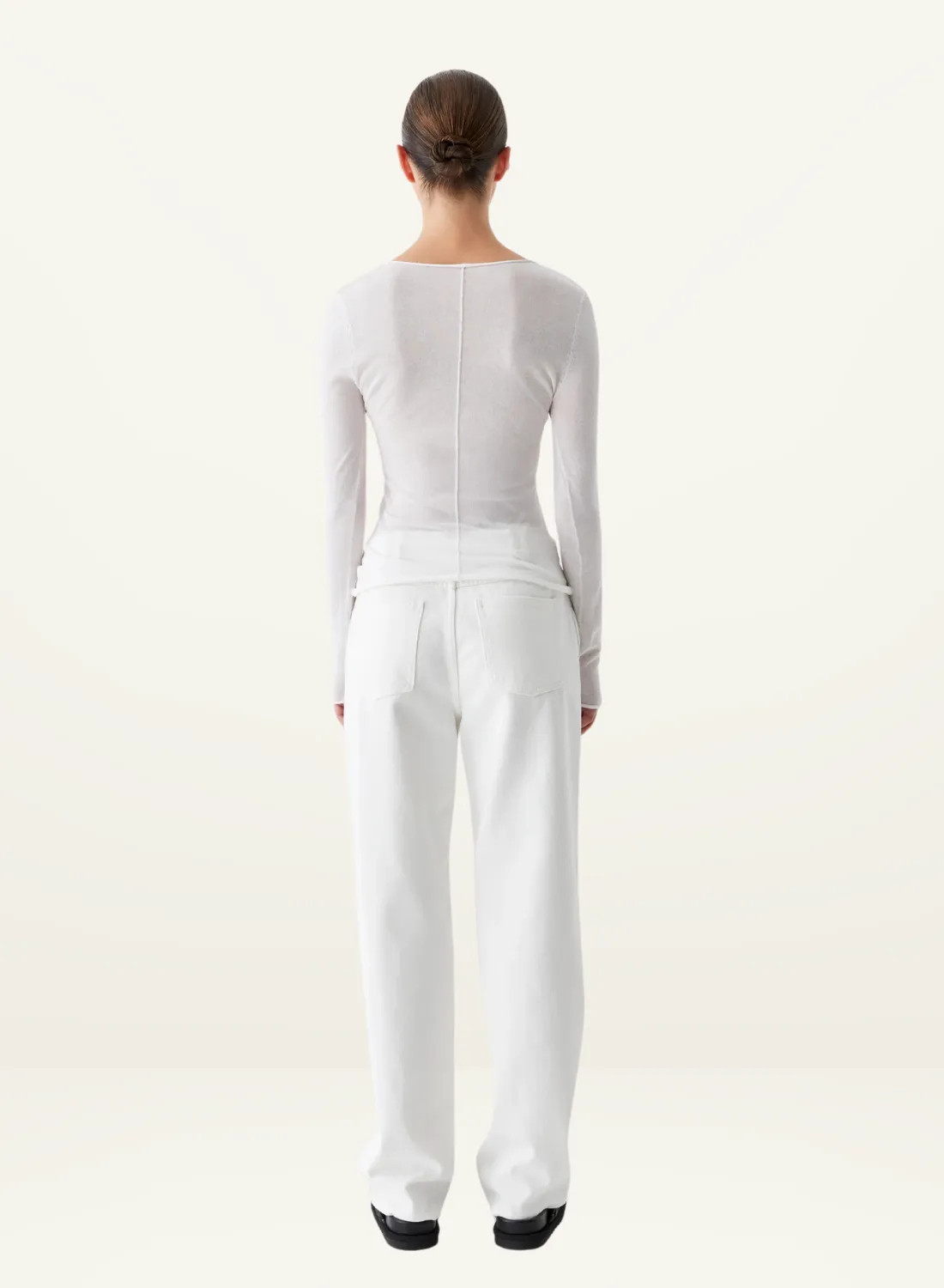 Morrison Aston Knit Pullover in WHITE