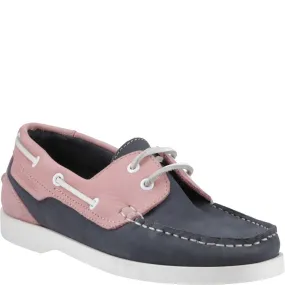 Navy/Pink Isabel Boat Shoes